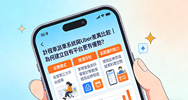 客製化派車平台手機操作示意圖